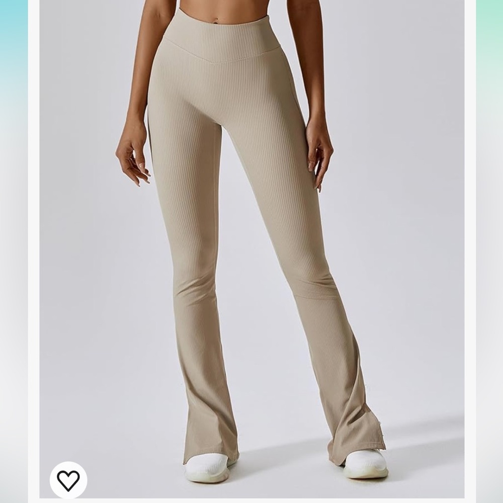 Tan flare leggings